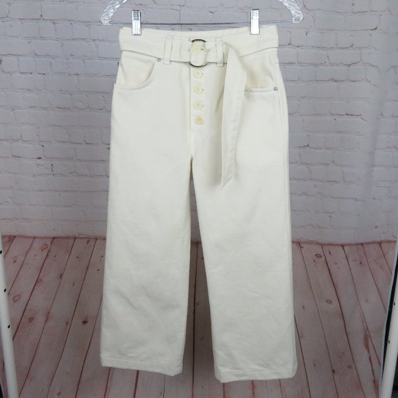 Reformation Madison High Waisted Belted Ankle Jeans Denim Jeans 24 - Picture 5 of 15